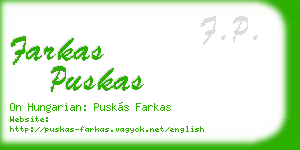 farkas puskas business card